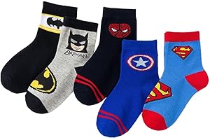 5 pairs Superhero children socks.The Avengers children socks,cotton socks,bed socks.SpiderMan,US Captain,Superman Socks