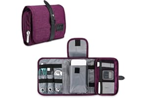 ProCase Travel Gadgets Organizer Bag, Universal Electronic Accessories Cable Roll-Up Pouch Portable Gear Storage Carrying Cas