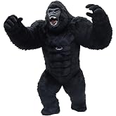 MXoSUM Deluxe Giant Gorilla Costume for Adult Funny Inflatable Plush Gorilla Costume Blow up Mascot Suit Party Halloween