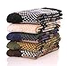 EBMORE Men's Fashion Printed Winter Casual Wool Classic Crew Socks 5-Pack