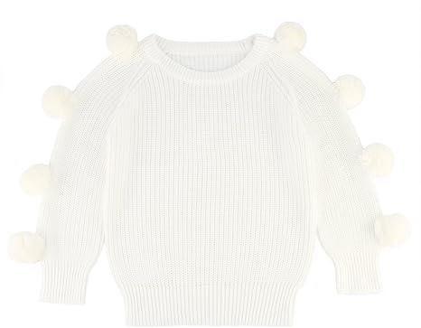 maglione bianco bambina