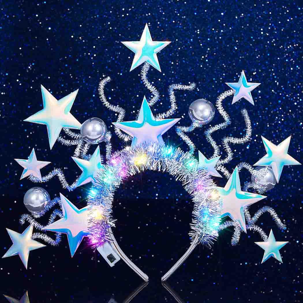 Photo 1 of Dresbe  Star Headband LED Headbands Glow Party Hair Accessories for Women (Blue)
