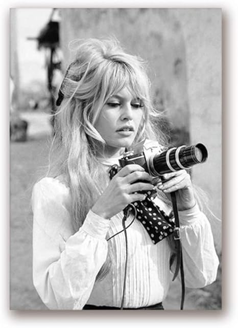 Amazon Co Jp ブリジットバルドーフランスのファッションポスターキャンバスアートプリント 黒と白のモデルフォトアート絵画壁フレームレス装飾 ホーム キッチン