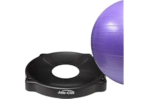 Joie-Ciel Yoga Ball Base, One-Piece PP & TPR Stability Ring Stand for Exercise Ball, Fits 55cm 65cm 75cm Yoga Balls, 49cm (19