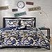 Reversible Teen Boys Kids Blue Camo Print Coverlet Bedding Set with Pillow (Full/Queen) Includes Cross Scented Candle Tarts