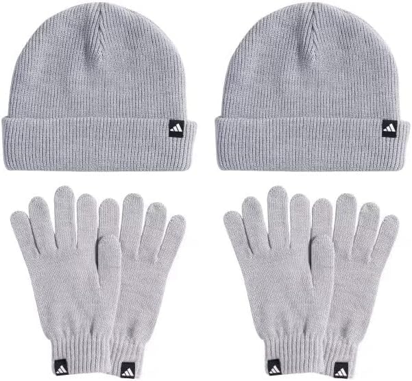Mixte Glove + Beanie Pack Hat, Light Grey Heather/White, S-M