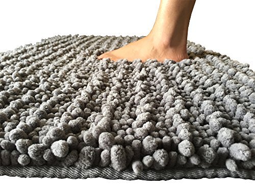 Raphael Rozen Elegant Bath Set of 2 Microfiber Bath Mat, Non slip Backing, Ultra Soft, Extremely absorbent and Fast Drying. Durable, Easy Cleaning, Machine Washable. 5 (Steel Gray 17x24) - Thumbnail 2