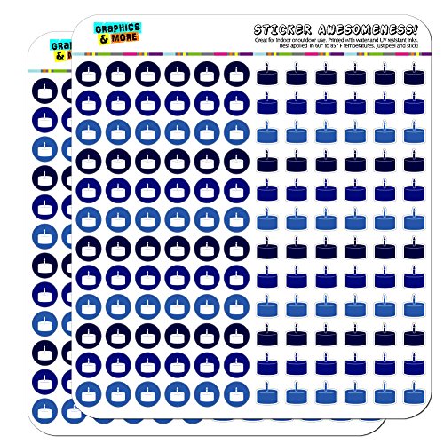 Birthday Cake Dots Planner Calendar Scrapbooking Crafting Stickers - Blue - Opaque