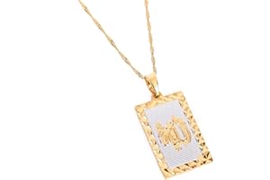 CHUANGBANG JEWELRY 24K New Islamic Allah Pendant Charm Gold Pendant Necklace Religious Muslim Jewelry