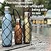 Swell Water Bottle Carrier Net - For S'well, Simple Modern, Mira, Manna Stainless Steel Bottles 9, 17, 25 oz - Stylish, Durable, Handcrafted - Frees Up Hands, Prevents Dropping and Dents (Black 25oz)