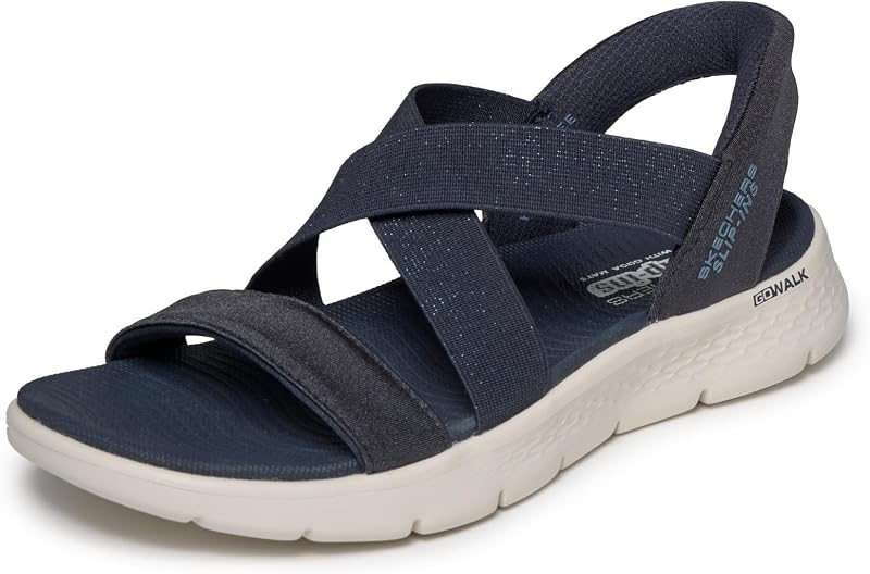 Femme Go Walk Flex Sandal Glimmer Up Slip-in ENTRAINEUSE, Navy, 38 EU
