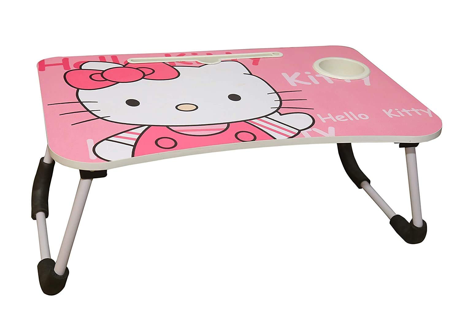 ABR Foldable Laptop Kitty Cartoon Printed Kids Study Table for Children