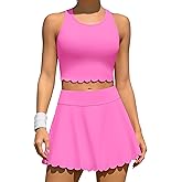 ATTRACO Tennis Outfits for Women Racerback Golf Dress Athletic Workout Dress