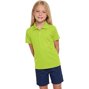TAGIHOO Kids Mesh Athletic Polo Quick Dry Shirt for Boys & Girls | Breathable lightweight mesh fabric, unisex design, suitabl