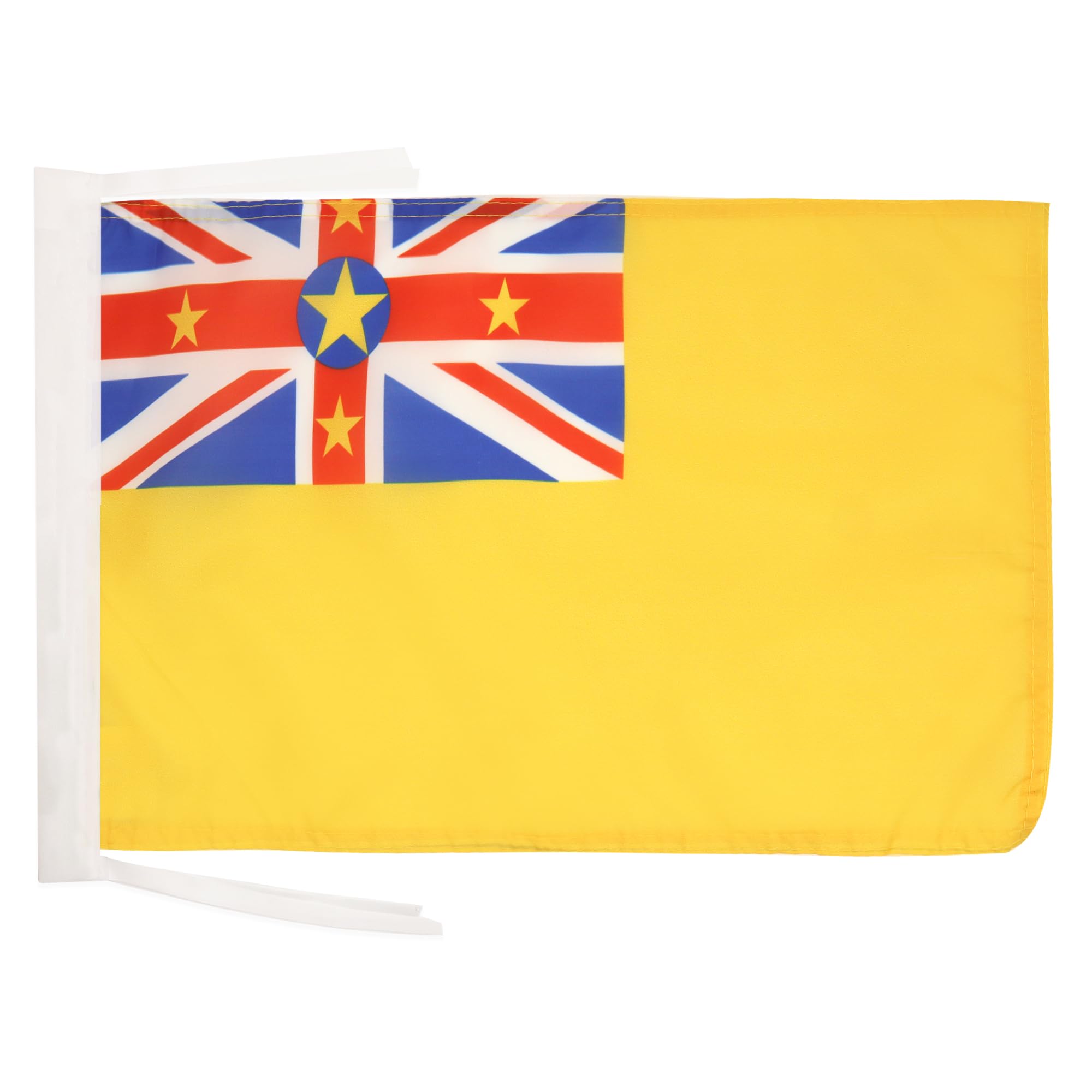 AZ FLAG - Niue Flag - 18'' x 12'' - 100% Polyester Niuean Small Banner with Two Cords - Fade Resistant - Vivid Colors - 18x12 in - 45x30 Cm — image 1