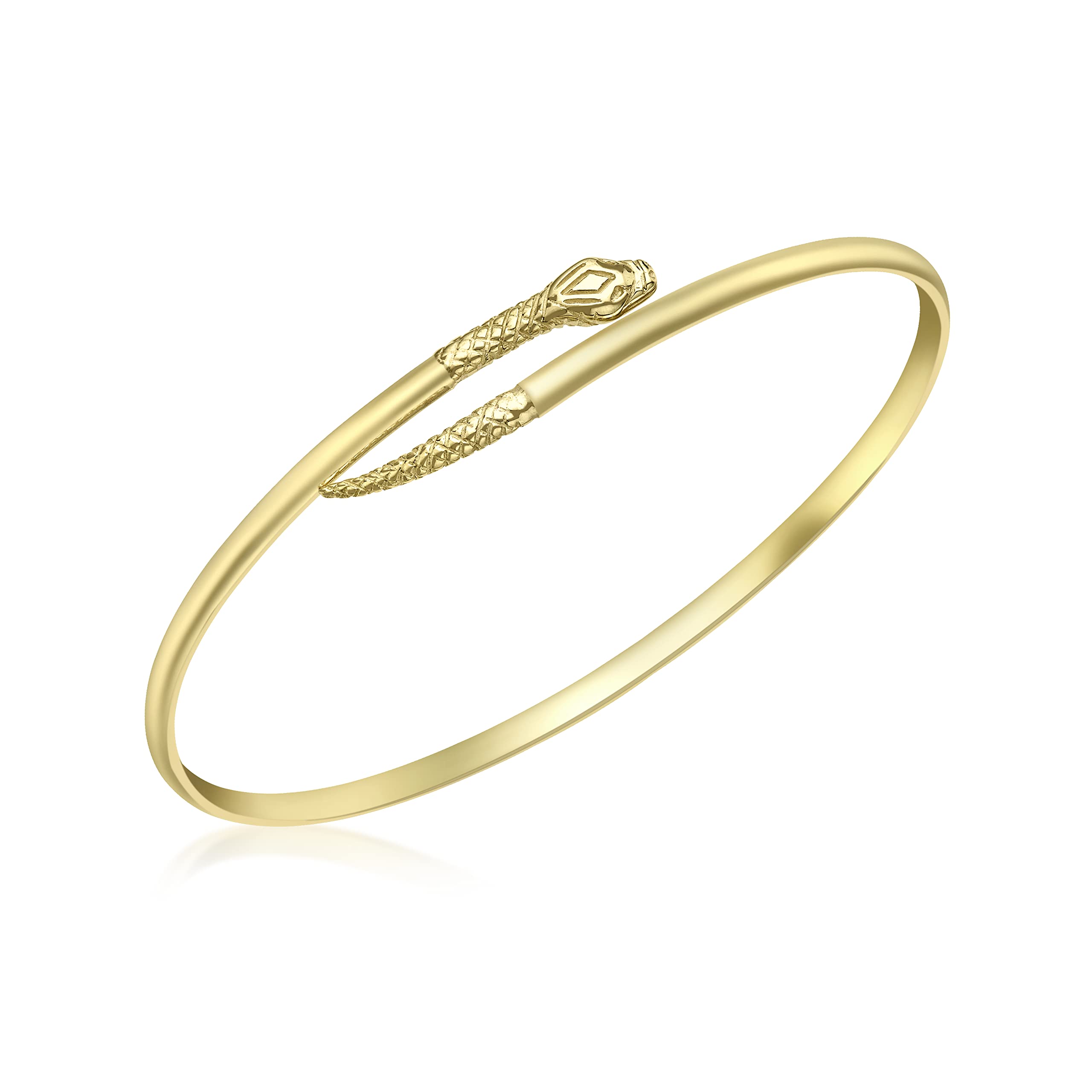 CARISSIMA Women's 9ct Yellow Gold Snake Wrap Bangle