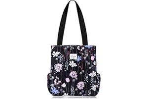 KAMO Floral Tote Bag - Waterproof Lightweight Handbags Travel Shoulder Bag for Hiking Yoga Gym Swimming Travel Beach