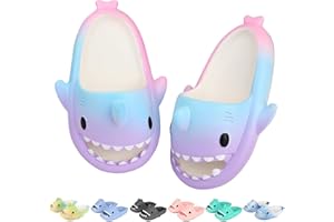 LAKIGE Kids Shark Cloud Slides | Toddler Boys Girls Shower Slippers | Boys Girls Cute Cartoon Fish Flip Flops | Beach Pool Home Sandals | Quick Dry Non-Slip