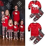 SPECOOL Family Matching Christmas Pajamas Set For Kid Mom And Dad Deer Striped Sleepwear Outfits Nice Christmas gift