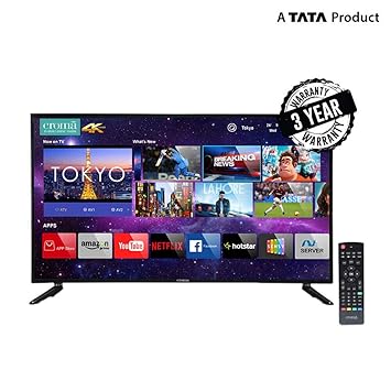 CROMA 139.7 cm (55 inches) 4K Ultra HD Smart LED TV (EL7338, Black)