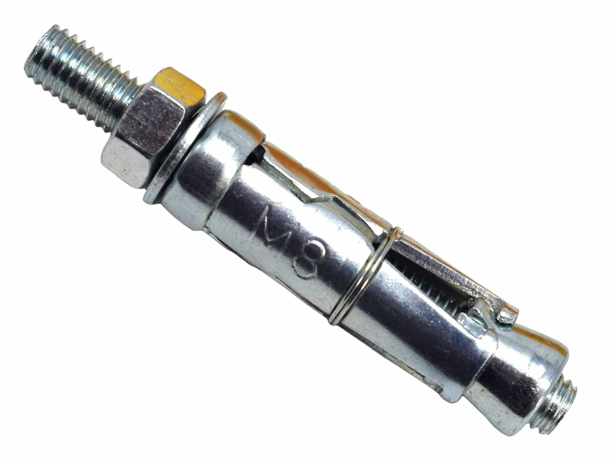 MasonMate MAMSAPM810 Medium-Duty Projecting Shield Anchor M8 x 10mm (50) Bolts, Silver