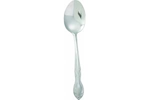 Winco 0004-10 12-Piece Elegance European Tablespoon Set, 18-0 Stainless Steel