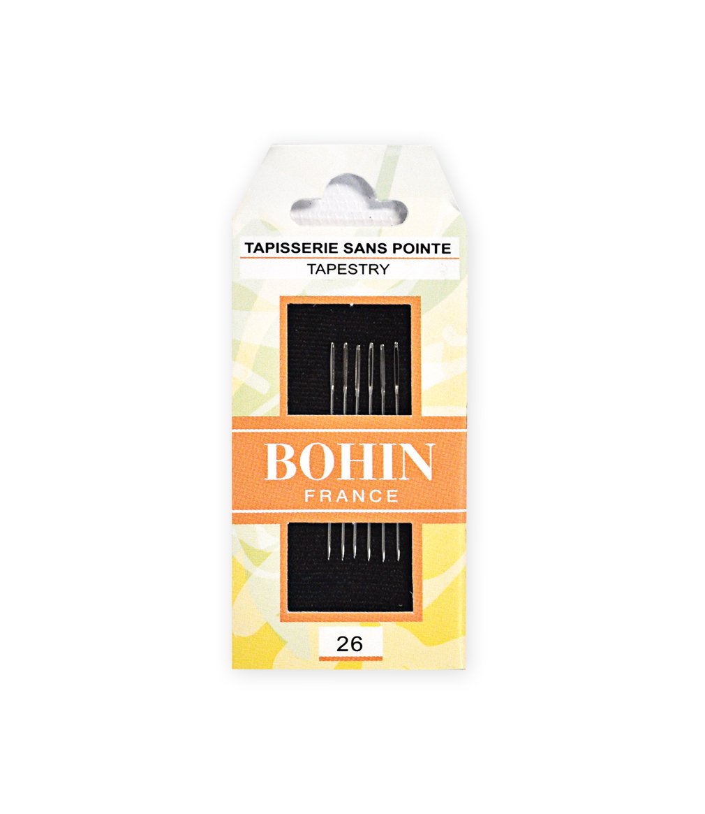 Bohin - Bohin No.26 Tapestry Needles - 6 Needles, black/black