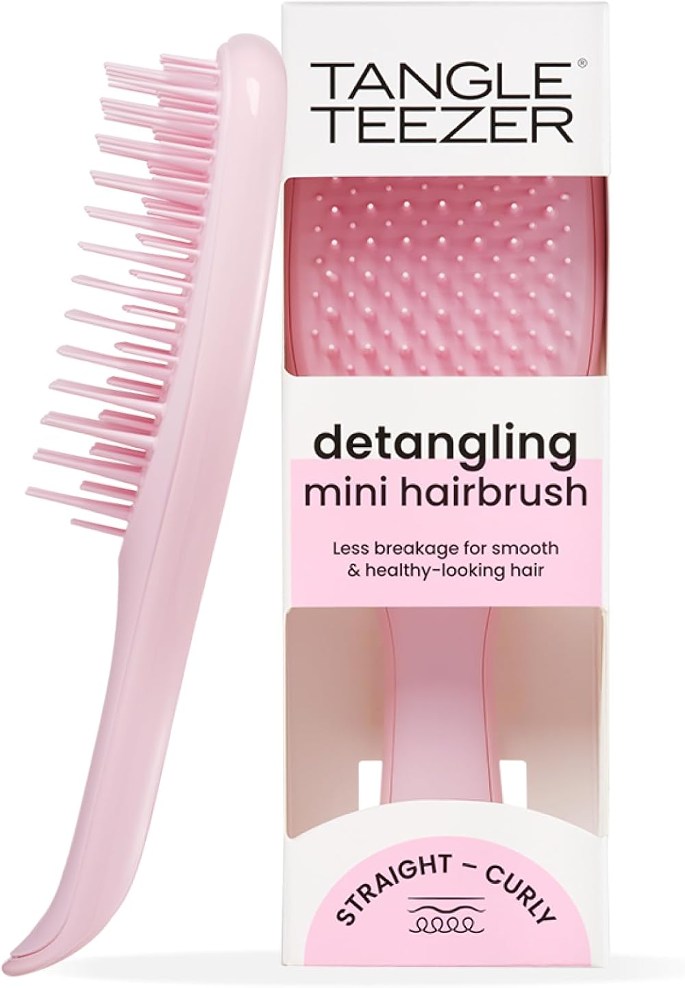 Tangle Teezer Mini Ultimate Detangler Pink — Wet & Dry Hair Brush for All Hair