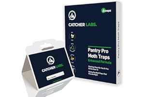CATCHER LABS. Catcher Labs Pantry Moth Traps | Moth Traps with Pheromones | Non-Toxic Moth Catcher | Traps to Get Rid of Moths in House (6-Pack)