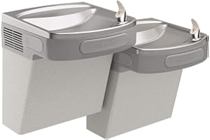 Elkay EZSTL8LC Versatile Wall Mount Bi-level ADA Cooler Non-filtered Refrigerated Light Gray Granite