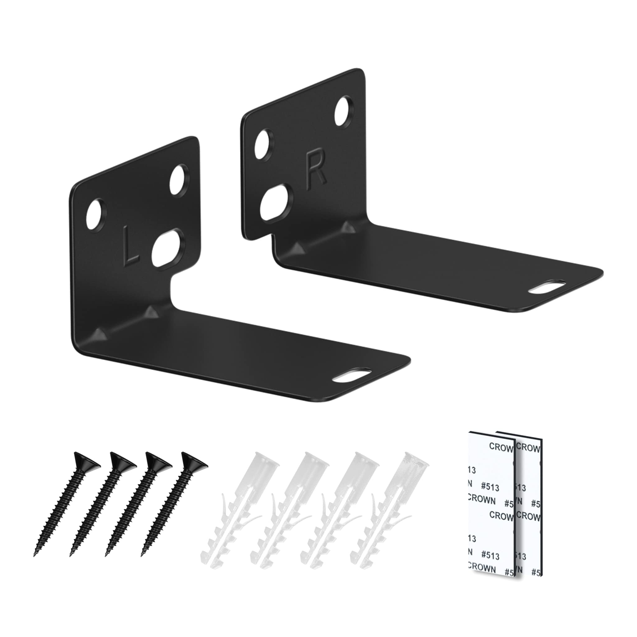 Dinghosen Universal Soundbar Wall Mount Compatible with Samsung, Sony, LG, Panasonic, Sharp and Most of SoundBar Bracket Mount Sound Bar Mounting Bracket with Hardware Kit