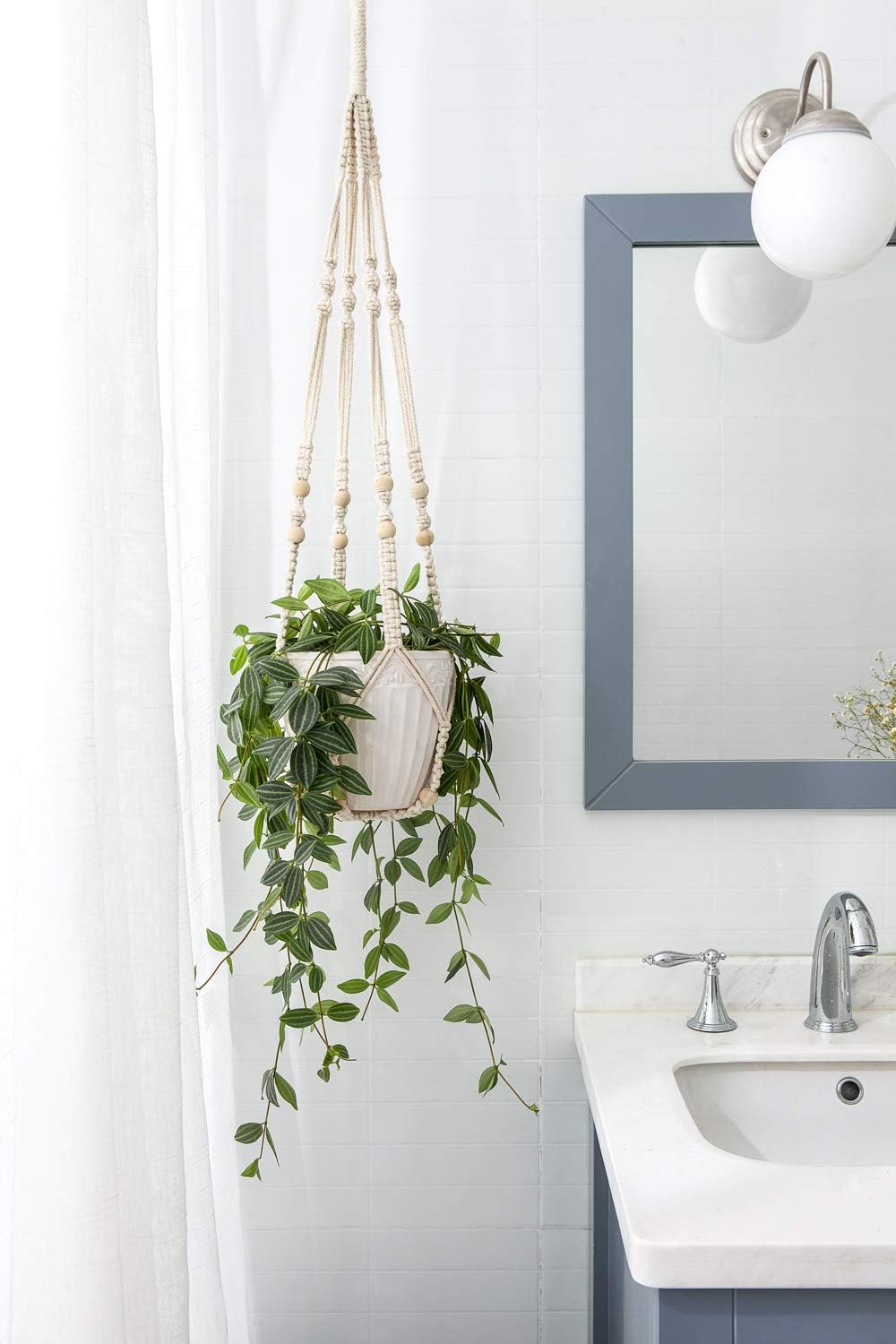 Macrame Plant Hangers Indoor Hanging Planter Basket with