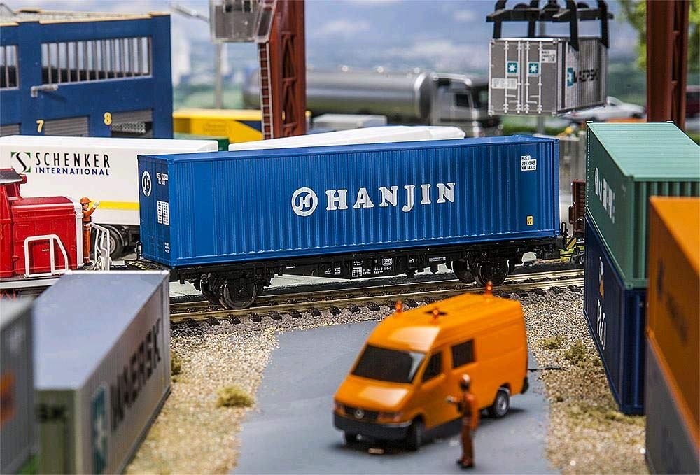 Faller FA 180842 – 40 Hi Cube Container Hanjin, Accessories for Model Railway, Model Making