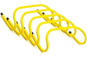 Trademark Innovations 6" Speed Training Hurdles Pack of 5 - Yellow