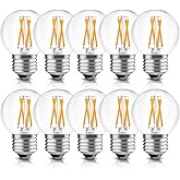 BRIMAX 10 Pack G16.5 Light Bulbs Dimmable,Small LED Globe Bulbs,E26 Base 6W Equal 60 Watt 580lm, 2700K Warm White,AC120V,Flicker Free for Ceiling Fans Chandelier