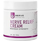 NERVE RENEW Nerve Relief Cream - Maximum-Strength Targeted Arnica Cream with MSM &amp; Boswellia - Fast-Acting Ethoxydiglycol &amp; Capric Triglyceride Formulation - 3 fl. oz/65 ml