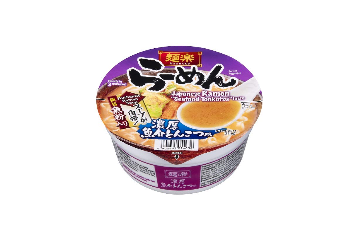 HIKARI Menraku Ramen Seafood Tonkotsu Taste, Tonkotsu, 2.9 Oz (Pack Of 12)