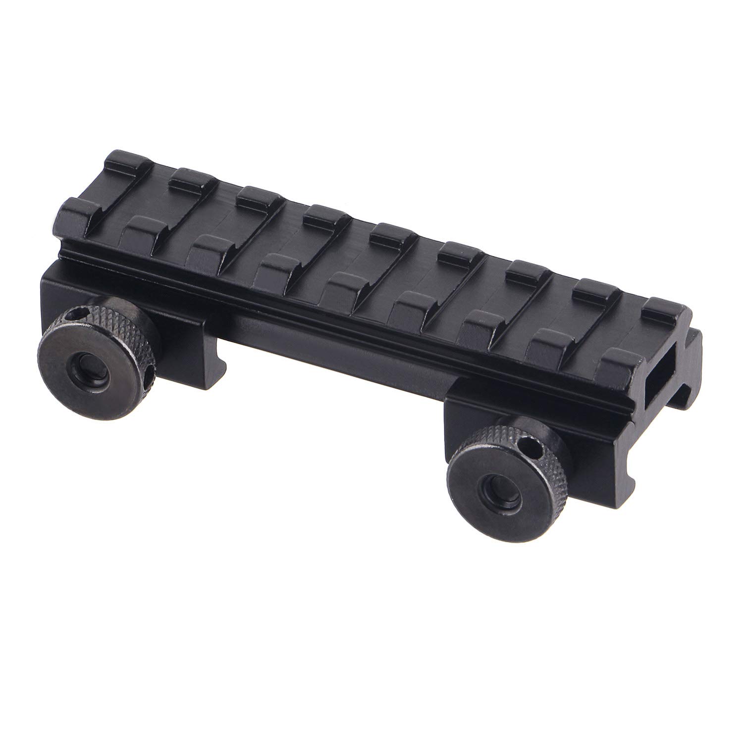 ToopMount Picatinny Rail, 8 Slots Riser Rail, 20mm Standard Picatinny Scope Mount Adapter, Tactical Optics Rail Base, Red Dot Sight Low-Profile Rail Mount for Airsoft Hunting