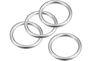 uxcell 316 Stainless Steel Round Ring Welded O-Rings 20mm(0.79") ID 3mm Thick 4pcs