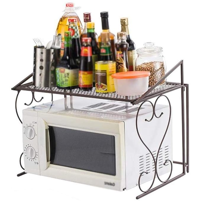 Metales Horno de microondas Rack/estanterías estantes de la cocina ...