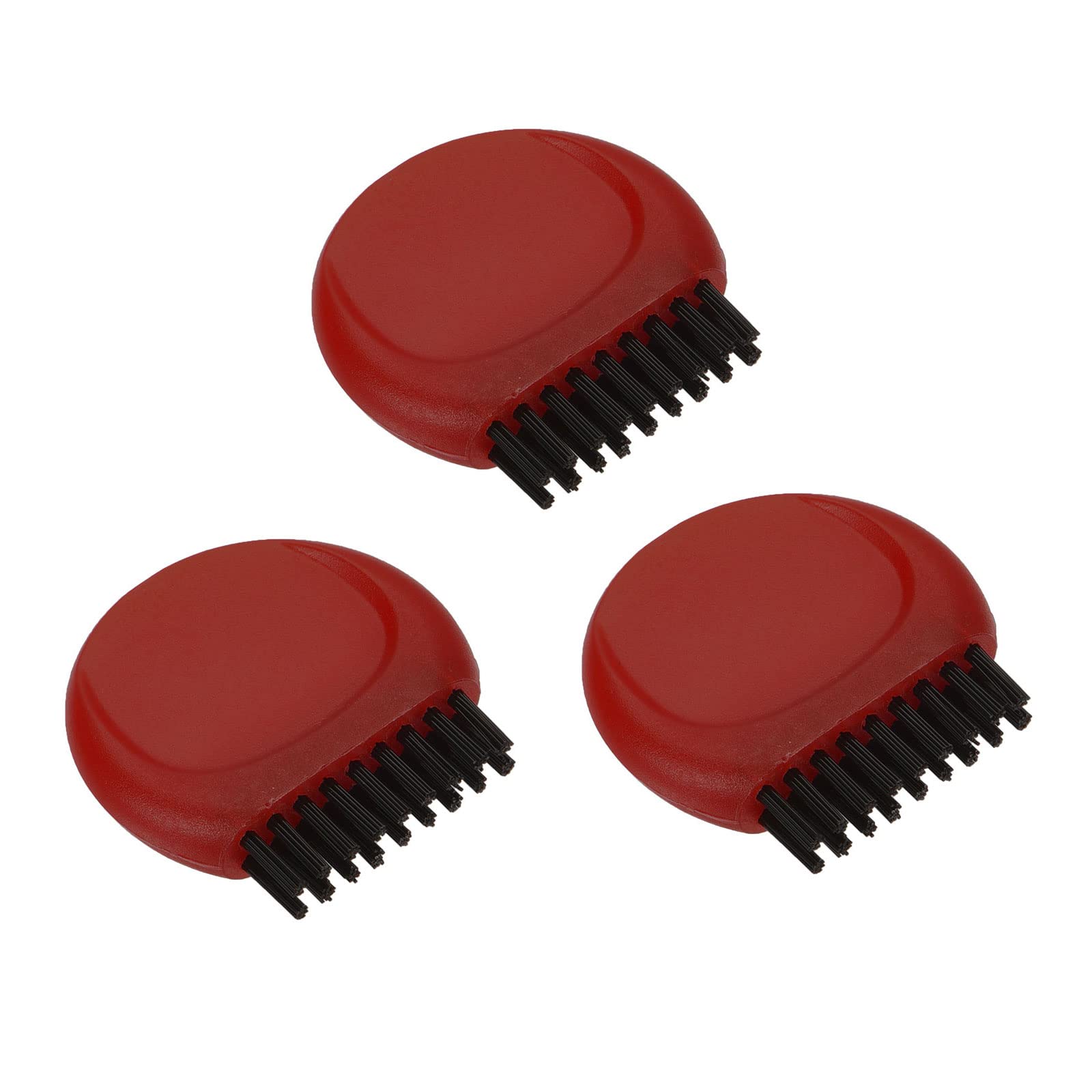 M METERXITY 3 Pack Mini Golf Club Brush - Golf Course, Round Soft & Portable & Dust Clean, Apply to Golf Links (1.18 x 1.22 x 0.3 Inch, Red)