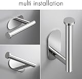 YUET Chrome Wall Mounted Toilet Roll Holder SUS 304 Self Adhesive No Drilling view 5
