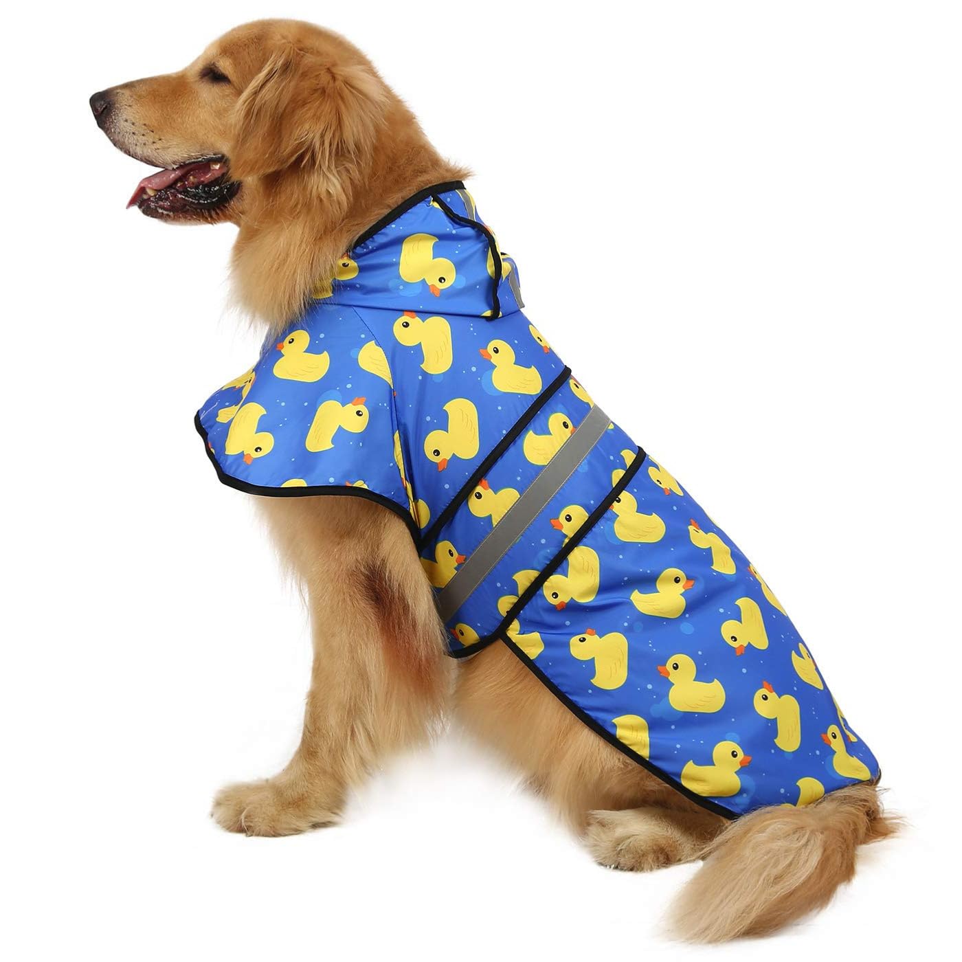 HDE Dog Raincoat Hooded Slicker Poncho for Small to X-Large Dogs and Puppies (Rubber Ducks, Large) — image 1