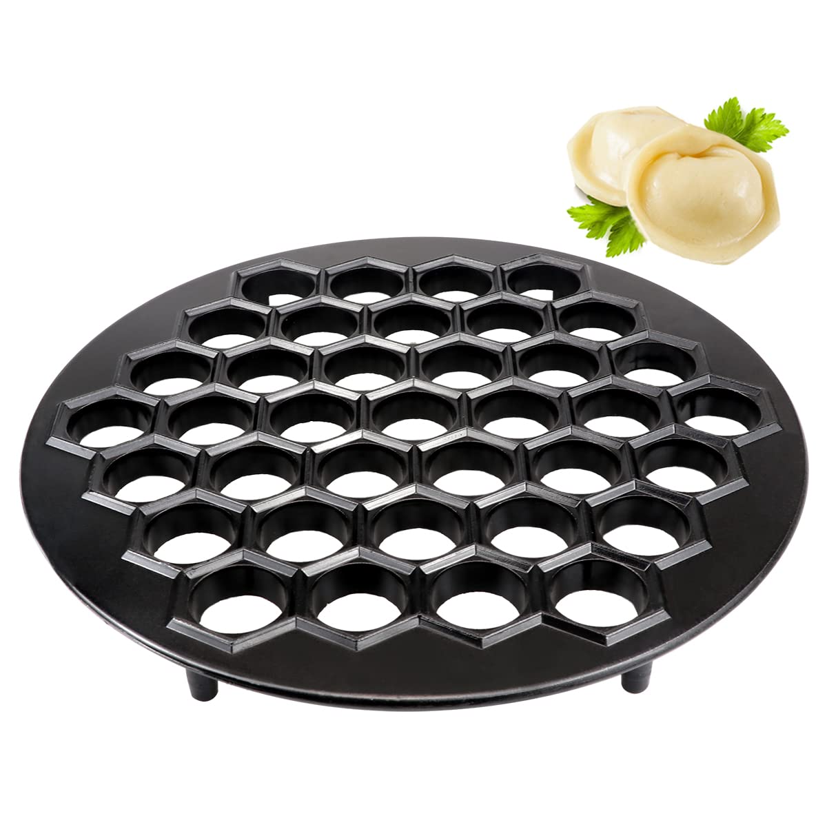 DOERDO Ravioli Maker Dumplings Mold, Pelmeni Dumplings Maker, Black