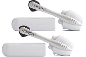 CarbonKlean Peeps Eyeglass Lens Cleaner - Efficient and Durable Carbon Microfiber Technology - Exclusively Used by NASA - 500 Uses (White, 2 Count (Pack of 1))