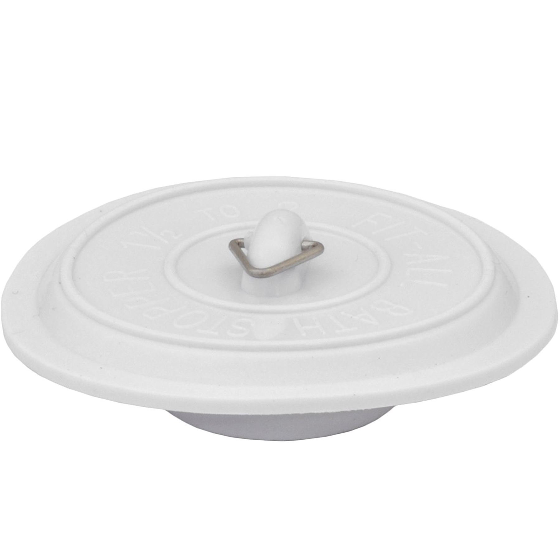 White Hinge Plastic Bath Plug fits (1½" to 2" Plugholes) Bathroom Basin Replacements