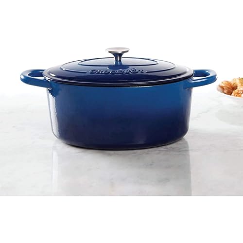 Crock Pot Artisan Enameled Cast Iron 7-Quart Oval Dutch Oven