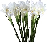 Xidmold 4 Bundle Real Touch Long Stems Iris Flower