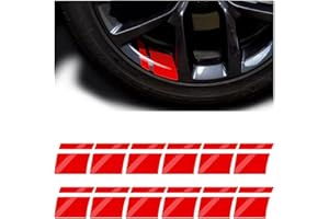 Mandark 12PCS Car Wheel Rims Decal Stripes, Reflective Vehicle Tire Rim Stickers for 18-21 Inch Wheels, Safety Auto Exterior 