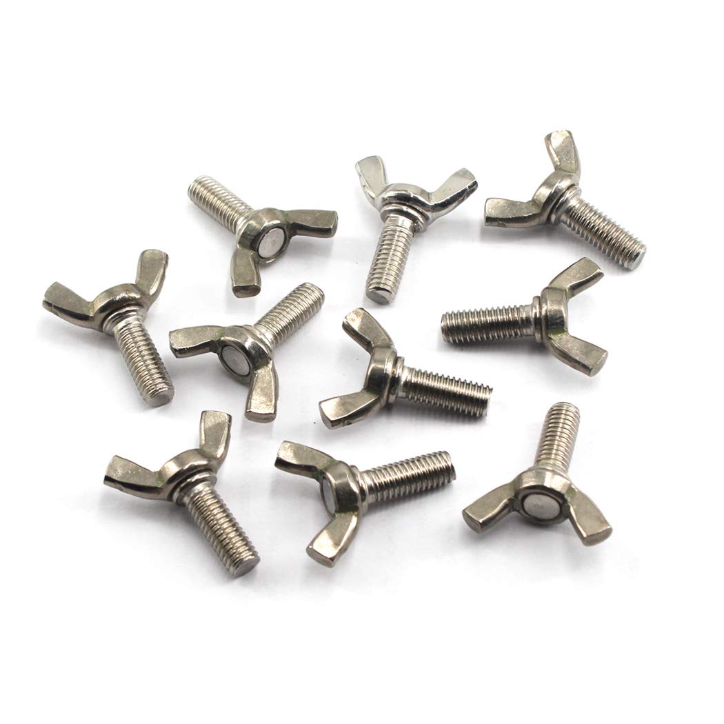 M5x10 Wing Bolt 304 Stainless Steel Butterfly Screw Bolt (Pack of 30)